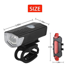 Feux avant et arrière rechargeables pour vélo, accessoires de phare pour VTT et vélo de route - Product Image 3