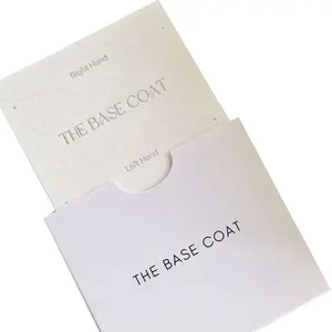 Carte de présentation personnalisée pour faux ongles à presser (mains et pieds) avec pochette en papier - Product Image 1
