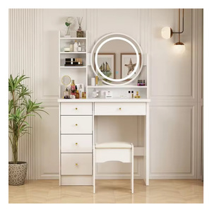 <span class=keywords><strong>Mesa</strong></span> de maquillaje transfronteriza con taburete <span class=keywords><strong>para</strong></span> dormitorio, hogar, casa de alquiler y salón de uñas - Product Image 1