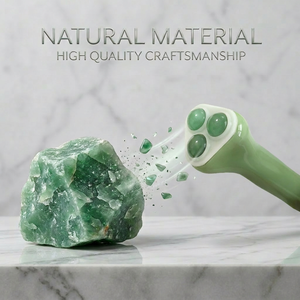 Applicateur de crème pour les yeux 2-en-1 de qualité supérieure avec des perles de massage en jade naturel pour le soin des yeux - Product Image 3