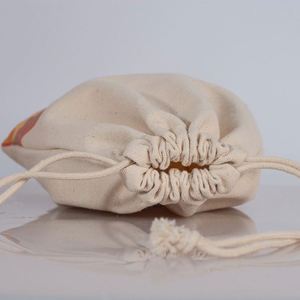 Wholesale Spot Canvas Cotton Bundle Pocket <b>Draw</b> Rope Storage Sachets <b>Small</b> Cloth Bag With Custom logo Printed - Product Image 6