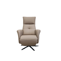 Fauteuil inclinable pivotant moderne en cuir, fauteuil de salon à dossier haut, fauteuil d'appoint rotatif à 360 degrés pour salon, chambre à coucher