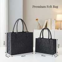 Sac fourre-tout en feutre personnalisé avec logo, directement de l'usine, écologique, recyclable, vente en gros, sac à main léger pour le shopping, la promotion et le rangement