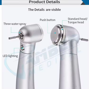 Tandheelkundige hogesnelheidshandstuk 4 gaten 2 gaten Pana S M Max lucht <span class=keywords><strong>turbine</strong></span> zelfverlichtende LED drukknop keramische lager handstuk - Product Image 6