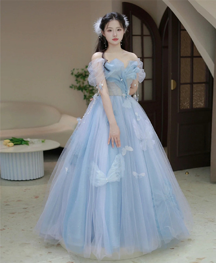 formal dress birthday party Strapless Tulle Prom Party Dress Birthday Dress Evening Dress fg8654