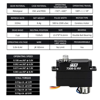 Servomoteur numérique PTK 7308S MG-D 8g avec boîtier métallique pour modèles d'avions et d'hydravions DLG, unisexe, à partir de 14 ans, vente en gros