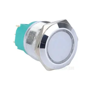 full metal pellets Suppliers-IP67 IK10 Waterdicht Anti-vandaal 12V LED Verlichte 19mm Metalen Lampje Voor Fiets Auto Vrachtwagen Boot
