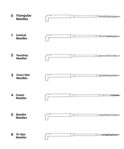 Aiguille torsadée JF, référence 8448, pour machines <span class=keywords><strong>à</strong></span> feutrer, en acier au carbone 25 # -42 #   Jauge 1000 pièces Qualité allemande pour - Product Image 1