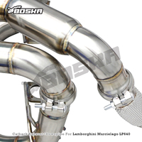Sistem Knalpot Catback Tuning untuk Lamborghini Murcielago LP620/LP640/LP670 V12 6.5L 2006-2016 Pipa Knalpot Stainless Steel Boska