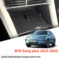 Accessoires de voiture pour BYD Song Plus EV/DM-i 2023-2025 – Tapis de charge sans fil antidérapant en silicone pour console centrale, anti-poussière