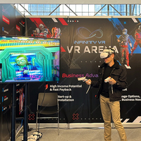 Simulador de Batalla de Disparos en Realidad Virtual Multijugador con Movimiento Libre, para 4-10 Jugadores, Juego de Arcade para Centros de Entretenimiento Familiar (FEC)