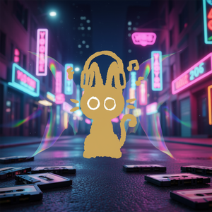 Camiseta de Manga Larga con Estampado de Gato con Audífonos, Estilo Y2K, Diseño Retro de los 90, Cuello Redondo Unisex, para Adultos, Promocional - Product Image 3