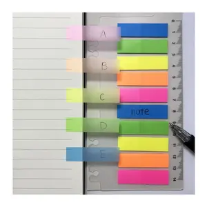 Fancy customized office notepad decorative writable memo note pad clear custom pastel pet transparent waterproof sticky notes