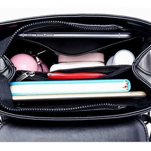 Fashion Women Anti-Theft Shoulder Handbag <b>Black</b> Genuine Leather <b>Backpack</b> Casual Bag - Product Image 6
