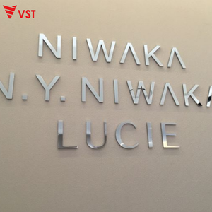 VST Китай, лазерная резка металла, алфавит, логотип, 3D Diy, декоративные маленькие металлические настенные буквы для рукоделия - Product Image 1