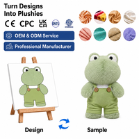 Créez votre propre grenouille en peluche personnalisée avec combinaison et t-shirt – Mascotte, cadeau promotionnel, jouet