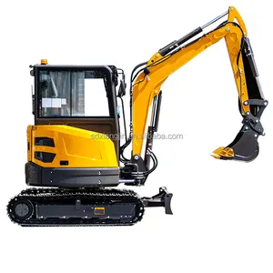 Trang trại 1t 2t 3t nhỏ gọn DIESEL nhà Mini pelle ngón tay cái Micro Crawler nhỏ nông nghiệp rãnh Digger