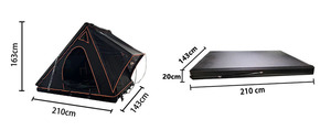 A Rooftop <b>Tent</b> with <b>Waterproof</b> Oxford & Aluminium Frame Hard Top Roof Ladder Accessory for 2-4 Persons Outdoor Car <b>Tent</b> - Product Image 5