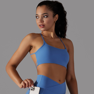 Conjuntos de gimnasio para mujer, Sujetador deportivo de 2 piezas, conjunto de Yoga sin costuras con espalda cruzada, mallas para correr, ropa de gimnasio, traje de Yoga Atlético - Product Image 1