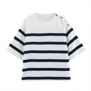 Camiseta Informal Básica de 210 g con Logotipo de Marca Personalizado para Mujer, Estilo Americano Vintage, Cuello Redondo, Manga Corta, para Verano - Product Image 2