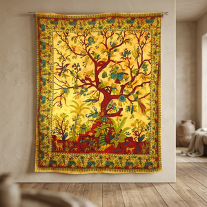 Vente en gros de tapisserie décorative mandala arbre de vie tenture murale en coton - Product Image 3