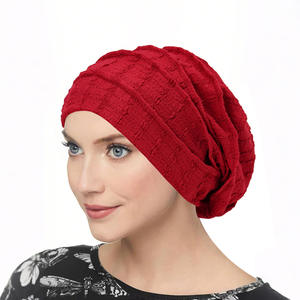 Bonnet chimio extensible doux en gros, couleur unie, bonnet intérieur, hijabs, bonnet musulman, foulards pour la tête, turban, chapeau, bonnets - Product Image 4
