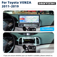 Radio de Coche Android 14 de 12.3 Pulgadas UIS7865 de 8 Núcleos, Pantalla Táctil Estéreo, Reproductor de Video, Carplay, GPS, DSP, Autoradio para Toyota VENZA 2011-2019