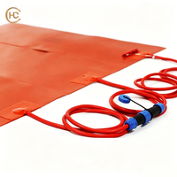 Plaque chauffante en silicone flexible, tapis chauffant en caoutchouc, élément chauffant pour équipement industriel et chauffage de tuyaux