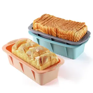 Non-Stick Rectangular Baking Mold Loaf Pans Easy release Silicone Bread Loaf Pan for Homemade Loaf, Bread and Meatloaf