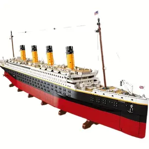 9090-teiliges Kinofilm Titanic großes Kreuzfahrtschiff Schiff Dampfschiff-Modell Riesenbau Baustein-Spielzeug Baustein-Sets