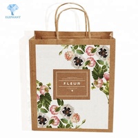 Sac en papier kraft imprimé en couleur personnalisé pour emballage cadeau et fleurs