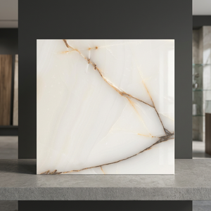 Cloudy White Design 600x600mm High Gloss Polished Porcelain Tiles Marble Effect Floor Finish 60x60cm - Product Image 5