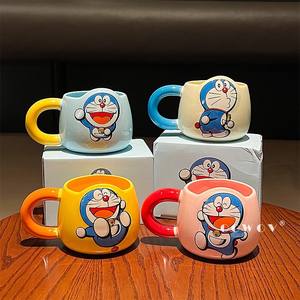 Doraemon Ceramic Mug Yellow With Handle Cartoon Design For Coffee And Milk Cup Gift For Students Office Workers - Product Image 4