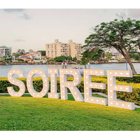Lettres lumineuses néon personnalisées pour mariage, anniversaire, décoration de fête, enseigne 3FT/4FT, lettres chiffres/alphabets, utilisation extérieure, entreprises, centres commerciaux