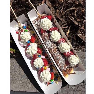 Soporte Plegable Personalizado para Waffles, Caja de Papel para Hot Dogs, Envase de Grado Alimenticio para Llevar, Bandeja para Corn Dogs - Product Image 1