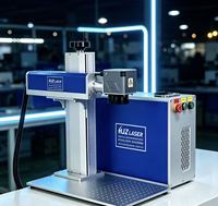 Machine de marquage laser à fibre portative pour le marquage d'équipements de fitness DXF/PLT/AI/BMP avec positionnement flexible