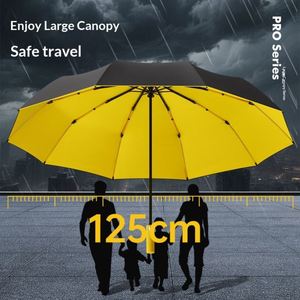 Parapluie géant entièrement automatique à 20 baleines, 120 cm, extra-large, pliable en trois, décontracté et professionnel, double usage, protection UV, coupe-vent - Product Image 3