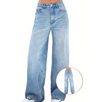 Jeans en denim vintage de style européen et américain pour le B2B transfrontalier, Nouveautés 2025, Tendance Printemps, Coupe large décontractée, Lavage à l'eau