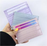 Dompet Kartu Kulit Buaya Dompet Ramping MOQ Rendah Huruf Personalisasi Logo Kustom