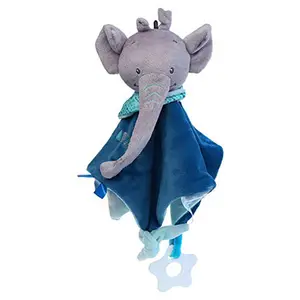 <span class=keywords><strong>Z625</strong></span> mignon éléphant personnage bébé Animal câlin couverture avec anneau de dentition en Silicone apaiser bébé sommeil câlin couverture - Product Image 1