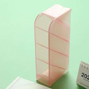 Organizador de Almacenamiento Vertical Transparente, Organizador de Escritorio Multicompartimento para Papelería, Cosméticos y Artículos Esenciales de Escritorio - Product Image 4