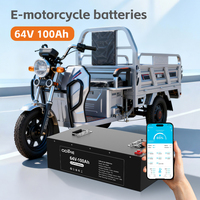 Batterie au lithium LiFePO4 personnalisée 60V 64V 100Ah pour tricycle électrique, mini véhicule électrique, quadricycle, voiturette de golf électrique, OEM ODM, usine chinoise