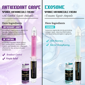 ALIDINA Set Krim Microneedle Spons 7 Paket dengan Ampul Perbaikan Serum Mikro Spikula Anti Penuaan Jerawat Perawatan Wajah Pengecil Pori GZ - Product Image 6