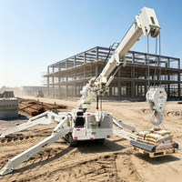 Promotion : Mini-grue araignée sur chenilles 12 tonnes certifiée CE, à flèche entièrement orientable, électrique, diesel, essence, entretien facile