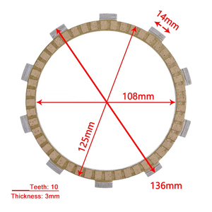 Moto 650cc 700cc 750cc 750cc 3mm di spessore frizione per Honda XL650 VT750 NTV650 XRV650 CTX700 <span class=keywords><strong>NC700</strong></span> NT700 XL700 VT750 - Product Image 4