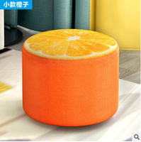 Meubles en bois très vendus, tabouret pour enfants en forme de fruit, mini tabouret pour chaussures, banc, canapé, bois massif, tabourets ronds en tissu créatifs, poufs