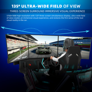 Parque de Atracciones Interior 9D, Auto de Carreras F1, Entretenimiento de Conducción con 3 Pantallas, Carreras 9D - Product Image 3