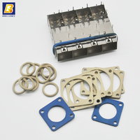 Joint d'étanchéité en silicone aluminium argenté Shenzhen BRL avec une bonne efficacité d'écranage et une résistance aux hautes températures, joints toriques Ag Al MVQ