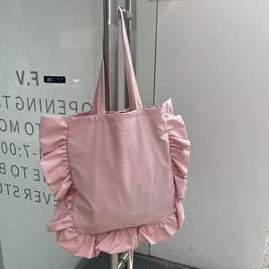 Bolso de mano de un solo hombro para <span class=keywords><strong>mujer</strong></span>, encaje de nube, catálogo de <span class=keywords><strong>revista</strong></span> de marea Vintage, tela de nailon impermeable, cadenas de encaje plisado, decoración - Product Image 2