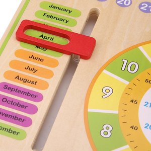Jouet <span class=keywords><strong>calendrier</strong></span> et horloge <span class=keywords><strong>en</strong></span> <span class=keywords><strong>bois</strong></span> pour enfants - <span class=keywords><strong>Calendrier</strong></span> <span class=keywords><strong>en</strong></span> <span class=keywords><strong>bois</strong></span> éducatif pour enfants - Product Image 2